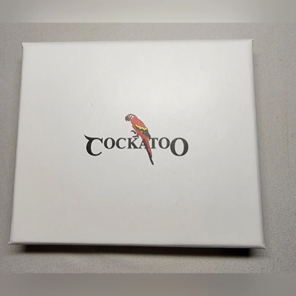 Cockatoo Leather Card Holder RFID Brown - NIB